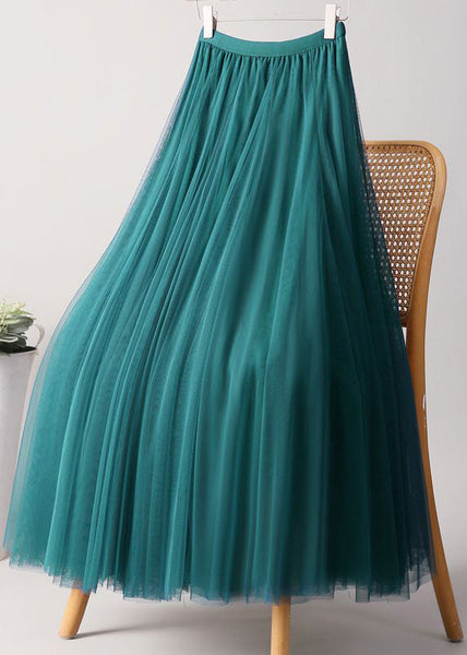 A Skirts Elastic Pink Waist Loose Line Tulle FashionChic