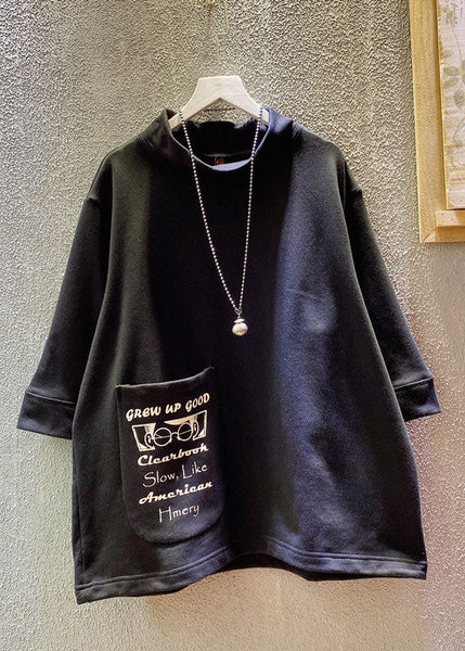 Loose Purple O-Neck Graphic Pockets Sweatshirts Summer BV022 MZF-HTP240702