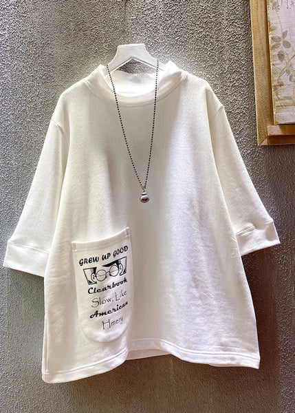 Loose Purple O-Neck Graphic Pockets Sweatshirts Summer BV022 MZF-HTP240702