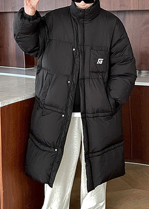 Loose Purple Stand Collar Pockets Duck Down Men Down Coat Winter RJ011 ABC