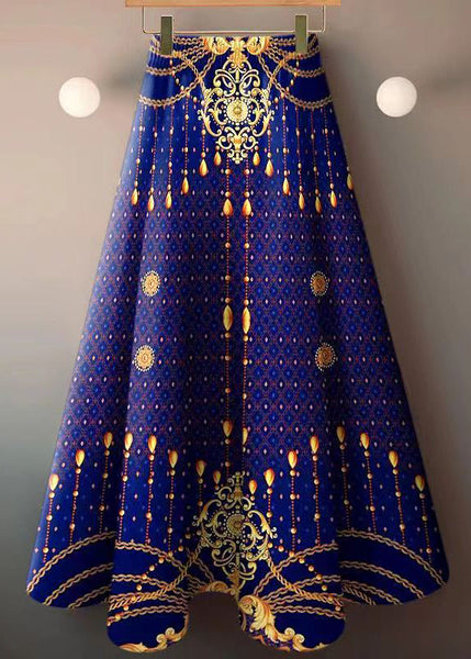 Loose Red Print Exra Large Hem High Waist Skirts Summer QQ1015 Ada Fashion