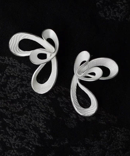 Loose Silk Sterling Silver Double Cloud Stud Earrings QQ072 JEW-EAR240811