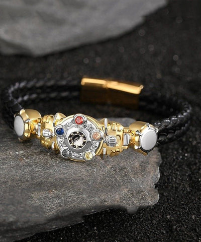 Zircon Armored Gold Steel Alloy Bracelet Warrior Men Stainless FashionChic