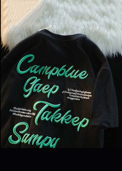 Shirts Modern T Men Apparel Letter Cotton Embroideried Apricot FashionChic