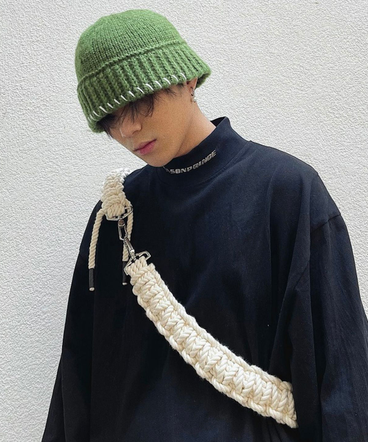 Modern Apricot Versatile Men Cozy Knit Bucket Hat RJ023 ABC