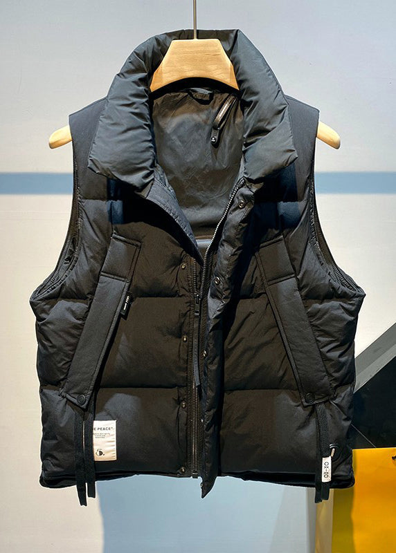 Modern Beige Zip Up Pockets Duck Down Men Waistcoat Sleeveless EQ042 ABC