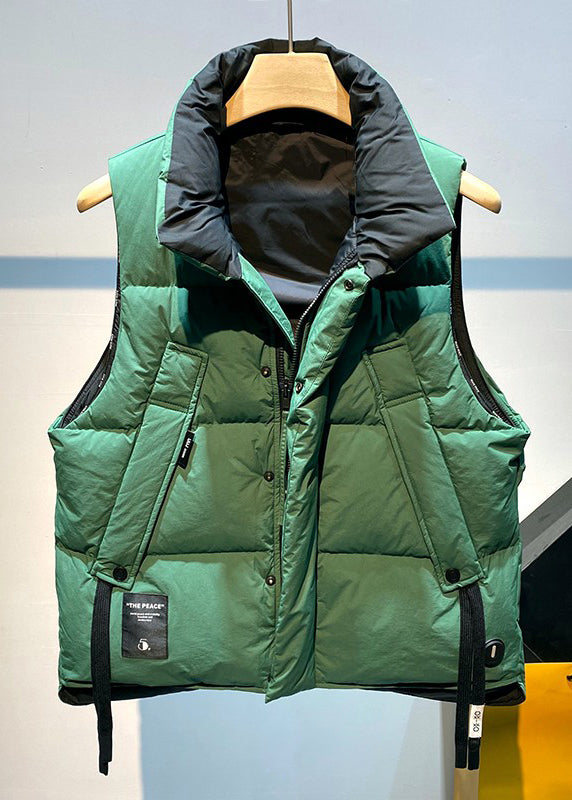 Modern Beige Zip Up Pockets Duck Down Men Waistcoat Sleeveless EQ042 ABC