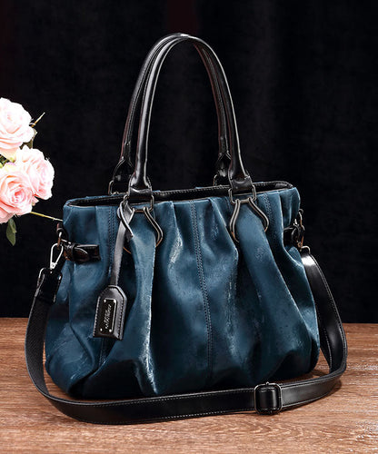 Capacity Large Tote Black Bag Leather Modern Calf FashionChic