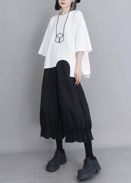 Modern Oversized Summer Pants Black Cotton Lantern FashionChic