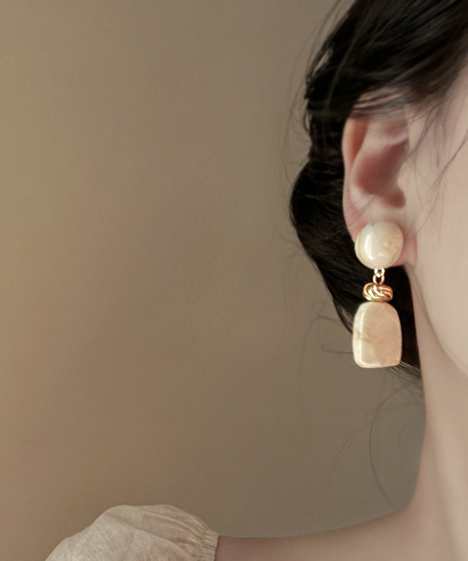 Modern Coffee Acrylic Alloy Resin Drop Earrings PO035 JEW-EAR240729