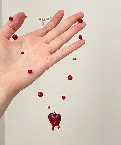 Necklace Love Modern Alloy Pendant Mulberry Beading FashionChic