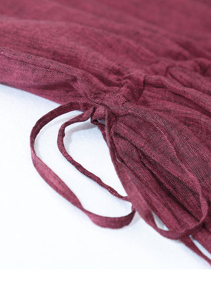 Long Linen Cinched Summer Dress Modern Mulberry FashionChic