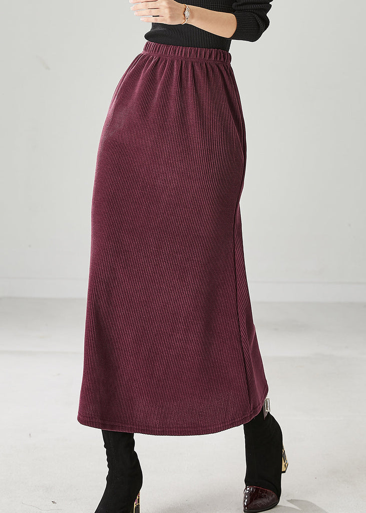 Modern Mulberry Silm Fit Corduroy Skirts Spring YU1047 Ada Fashion