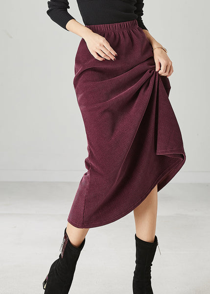 Modern Mulberry Silm Fit Corduroy Skirts Spring YU1047 Ada Fashion