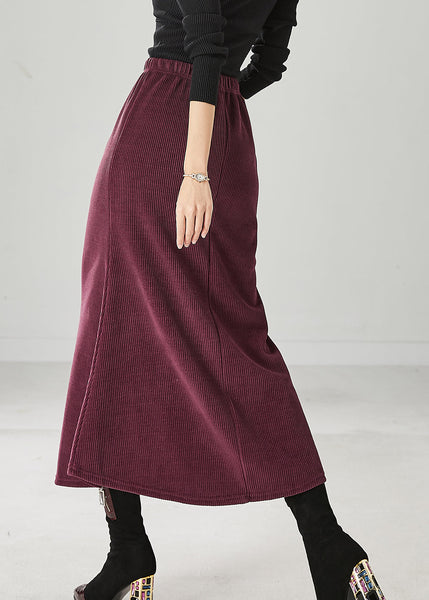 Modern Mulberry Silm Fit Corduroy Skirts Spring YU1047 Ada Fashion