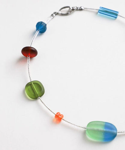 Necklace Alloy Asymmetrical Beads Modern Bead Gratuated Rainbow FashionChic