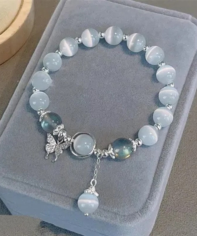 Silk Eye Charm Stone Modern Cat's Alloy Zircon Bracelet Butterfly FashionChic