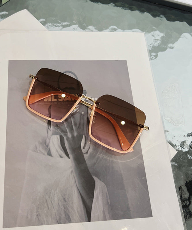 Modern White Haute Couture Women's White Half Frame Sunscreen Sunglasses XS1046 Ada Fashion