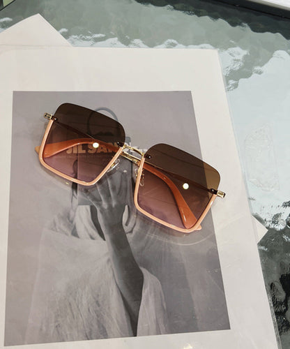 Modern White Haute Couture Women's White Half Frame Sunscreen Sunglasses XS1046 Ada Fashion