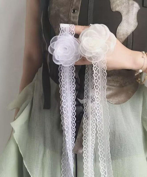 Modern White Lace Hollow Out Floral Necklace YA006 ABC