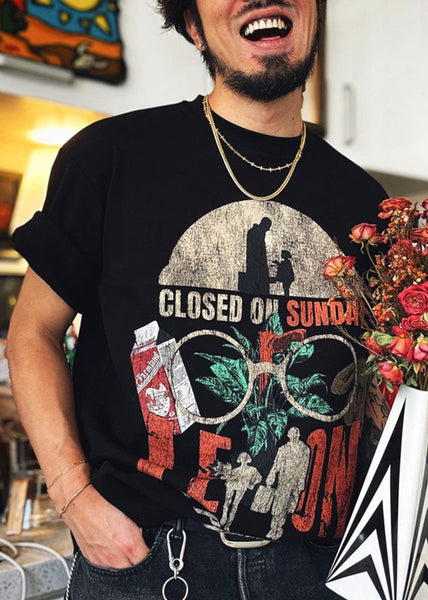 Neck Print T Cotton White Shirts Summer Modern Letter O FashionChic