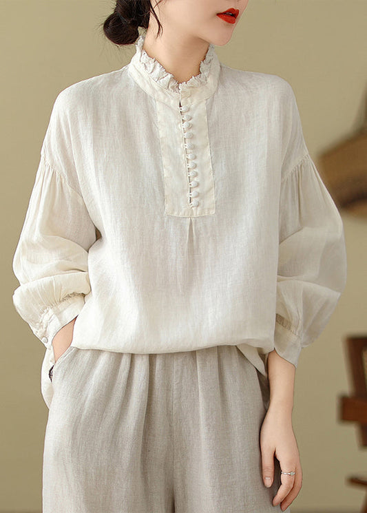 Modern White Oversized Cotton Top Spring TM015 ABC