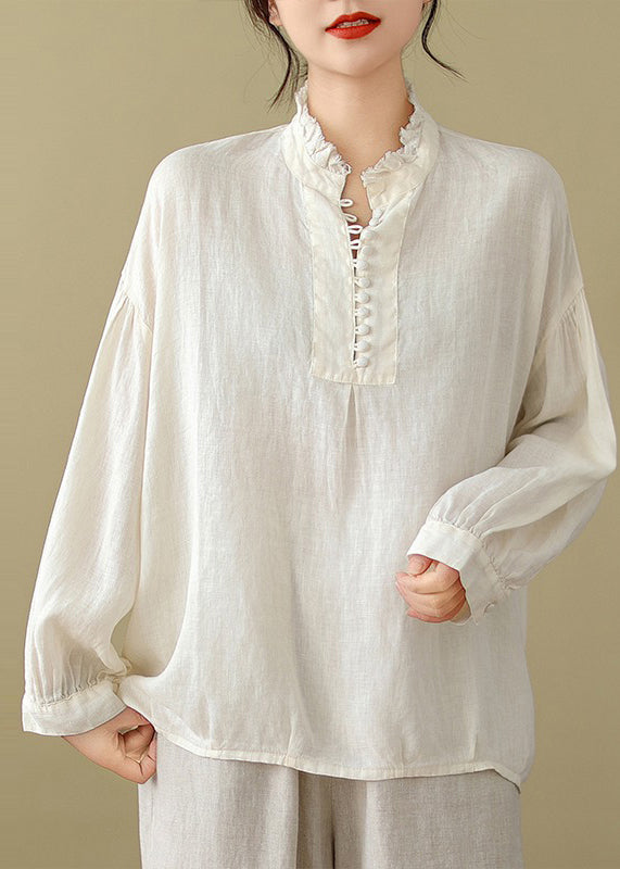 Modern White Oversized Cotton Top Spring TM015 ABC