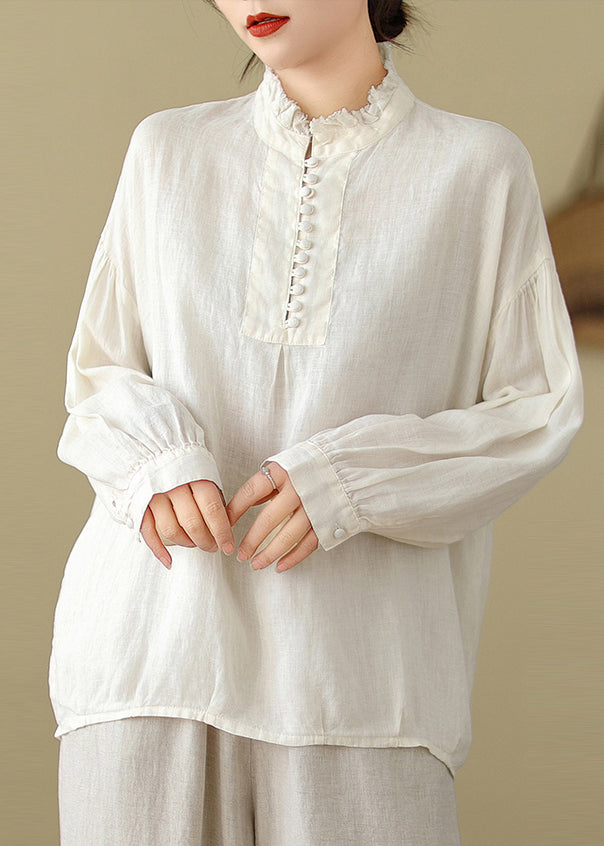 Modern White Oversized Cotton Top Spring TM015 ABC