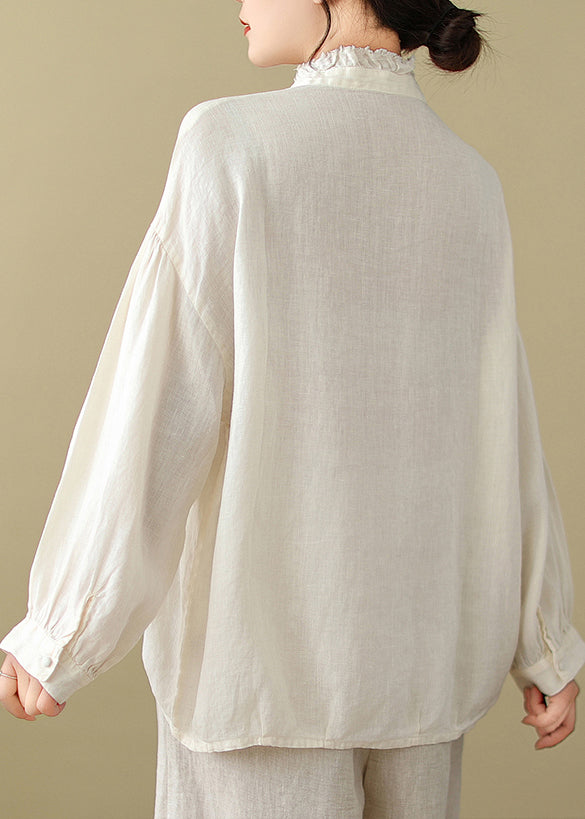 Modern White Oversized Cotton Top Spring TM015 ABC