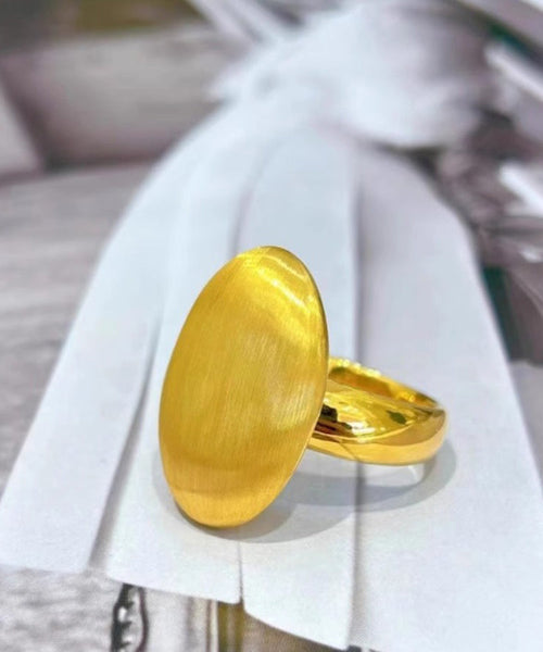 Modern Yellow 14K Gold Pigeo Egg Shaped Rings QI058 JEW-RIN240928