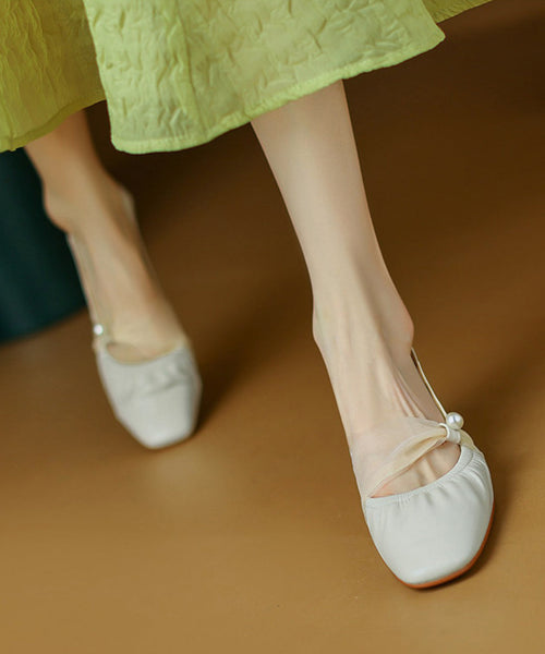 Mulberry Classy Chunky Shoes Cowhide Leather Splicing RI032 ABC