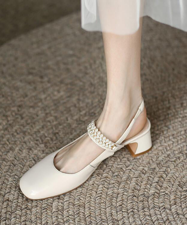 Mulberry Nail Bead Splicing French Chunky Sandals RI020 ABC