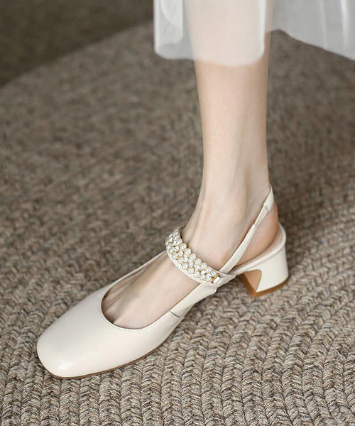 Mulberry Nail Bead Splicing French Chunky Sandals RI020 ABC