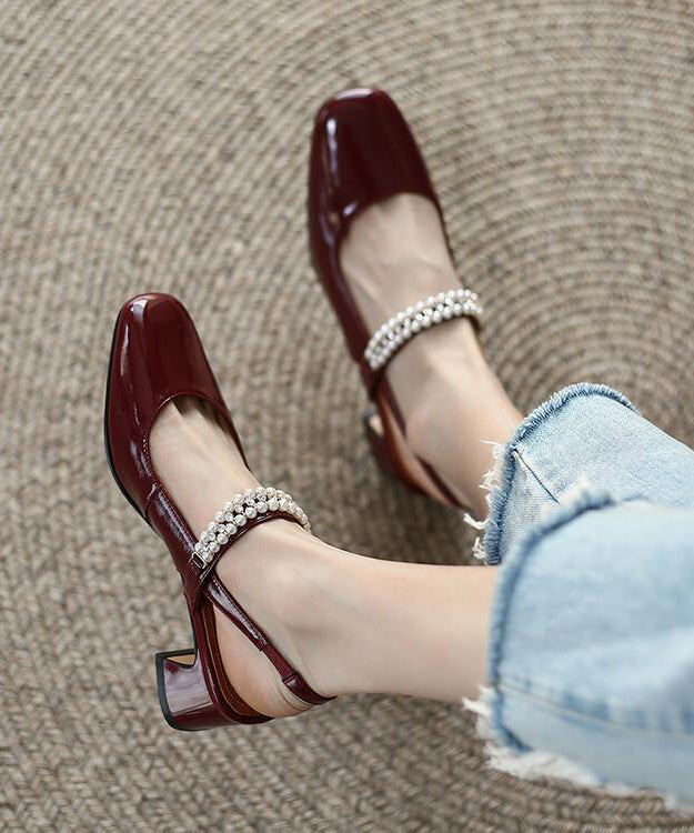 Mulberry Nail Bead Splicing French Chunky Sandals RI020 ABC