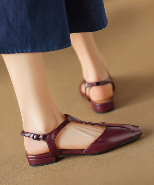 Mulberry Sandals Cowhide Leather Beautiful Splicing Hollow Out AP1026 shoe-LX240905