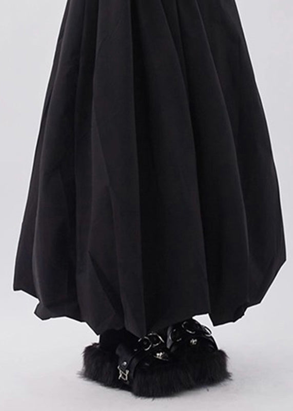 Waist High A Black Line Summer Natural Skirts Pockets FashionChic