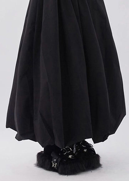 Waist High A Black Line Summer Natural Skirts Pockets FashionChic