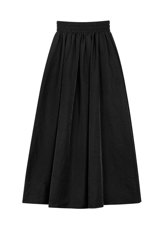 Waist High A Black Line Summer Natural Skirts Pockets FashionChic
