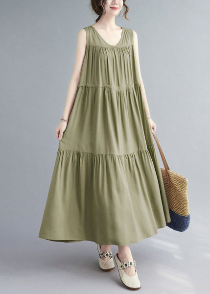 Natural Black Wrinkled Patchwork Long Dress Summer GH1016 Ada Fashion