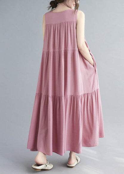 Natural Black Wrinkled Patchwork Long Dress Summer GH1016 Ada Fashion