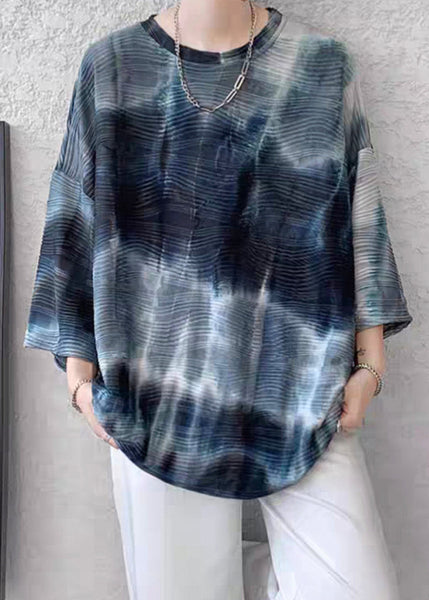 Dye T Sleeve Bracelet Silk O Ice Navy Loose Shirt Tie Mens Neck FashionChic