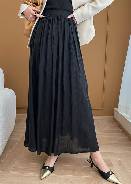 New Apricot High Waist Wrinkled Cotton Skirt Summer WR005 HS-SKTS241103