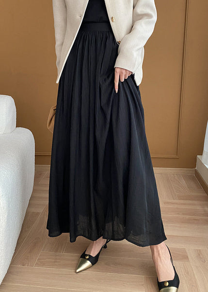 New Apricot High Waist Wrinkled Cotton Skirt Summer WR005 HS-SKTS241103