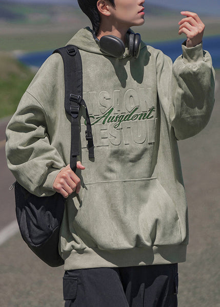 New Apricot Hooded Pockets Cotton Men Sweatshirts Spring YQ033 ABC