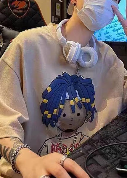 New Original Cotton Apricot Design Shirts Print Men Half Sleeve T FashionChic