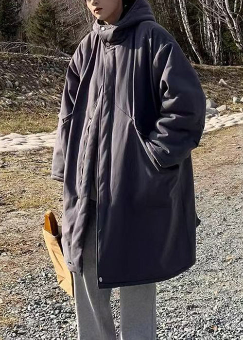 New Army Green Hooded Pockets Warm Fleece Mens Parkas Winter RJ001 ABC