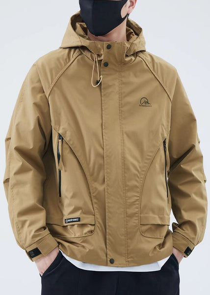 Green Spring Coat Cotton Men New Army Zippered Hooded FashionChic