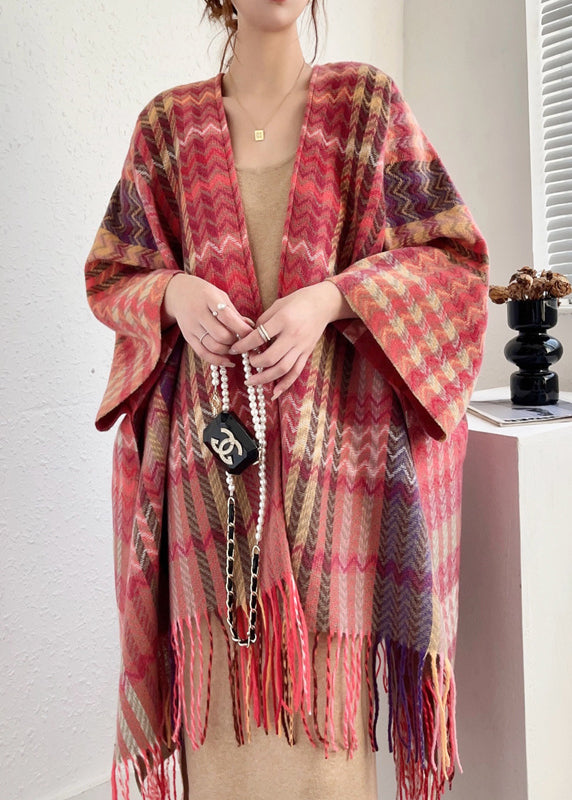 New Autumn And Winter Ethnic Style Black Coffee Tassel Shawl WO034 HS-NCT241109