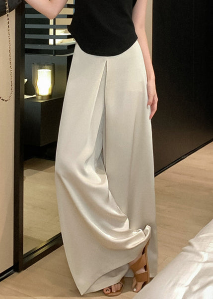 Beige Waist Silk Thin High New Pants Summer FashionChic