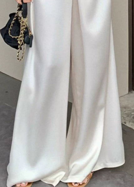 Beige Waist Silk Thin High New Pants Summer FashionChic